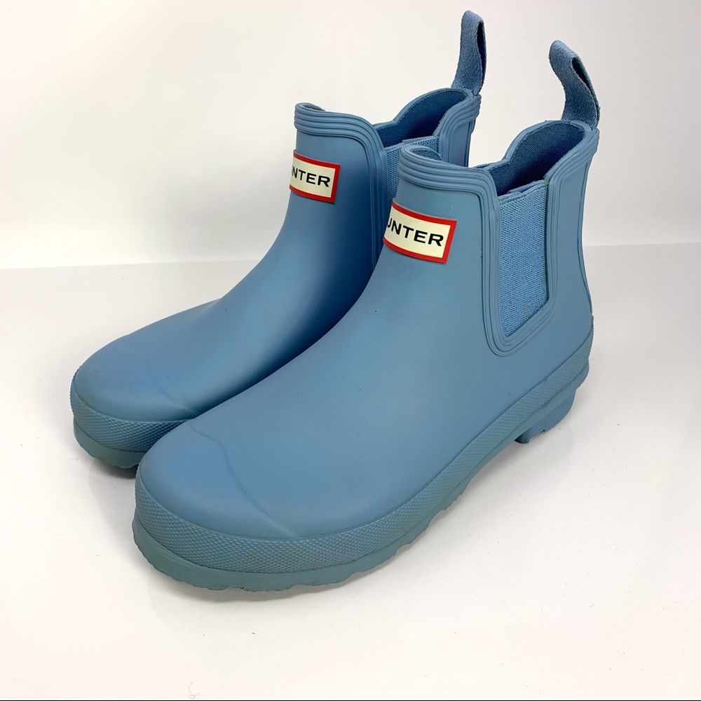Hunter Original Chelsea Boots Rain Booties blue 6